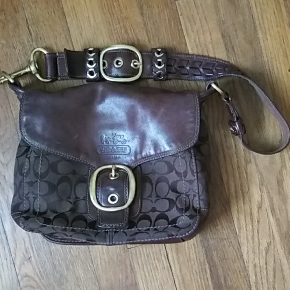 Coach Handbags - Coach Signature Leather Handbag Chocolate